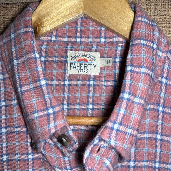 Faherty Plaid 100% Organic Cotton Button Down Shirt* - Picture 2 of 8